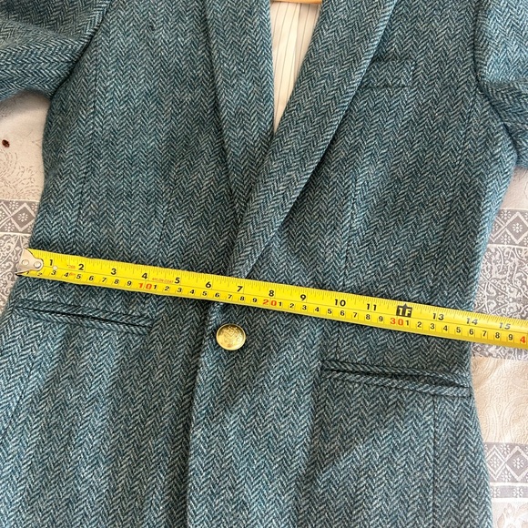 💚 J. Crew Teal Herringbone Blazer - Picture 10 of 11